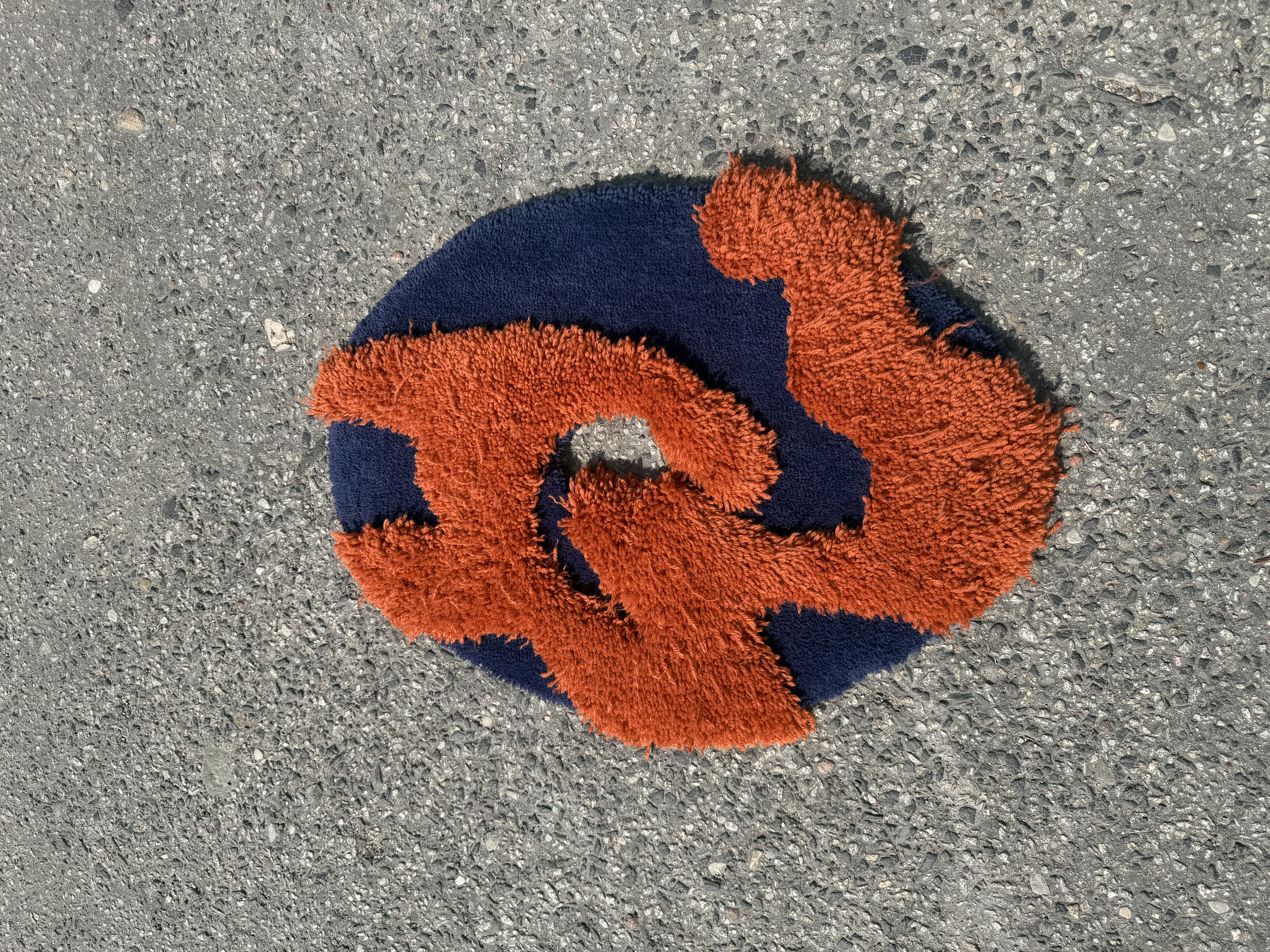 Abstract Ring Blue/Orange Dywan